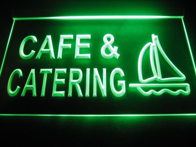 Cafe & Catering Logo LED Sign